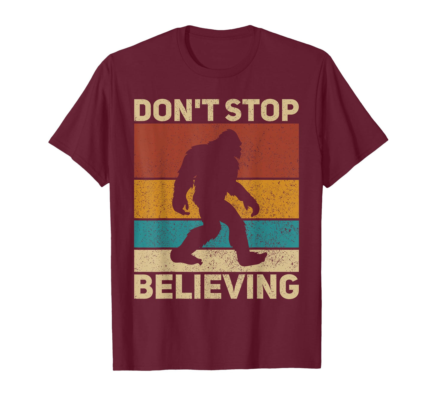 Don't Stop Believing Sasquatch Costume Mens Big Foot Bigfoot T-Shirt