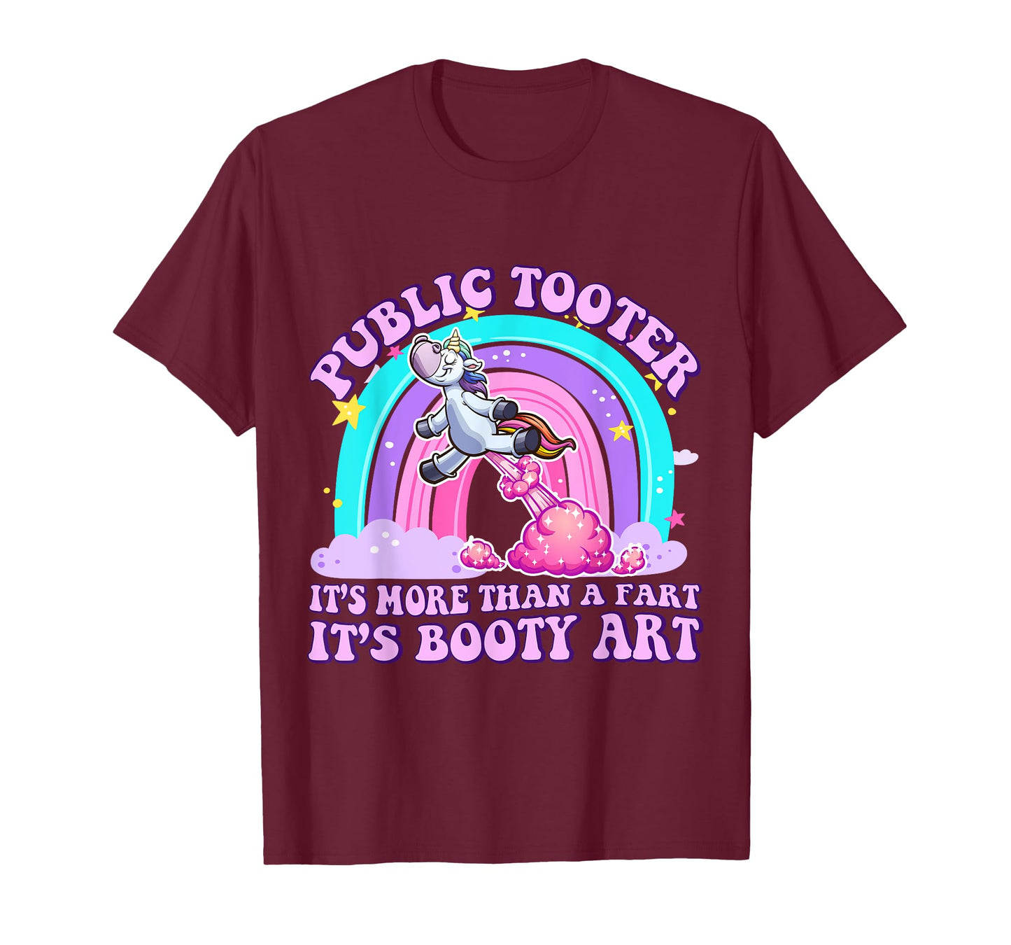 Public Tooter Funny Unicorn Inappropriate Embarrassing Adult T-Shirt