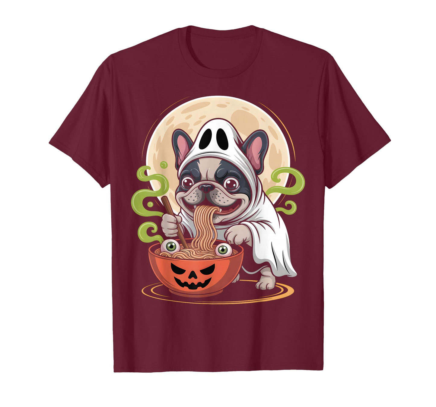 French Bulldog Halloween Ramen Ghost Dog T-Shirt