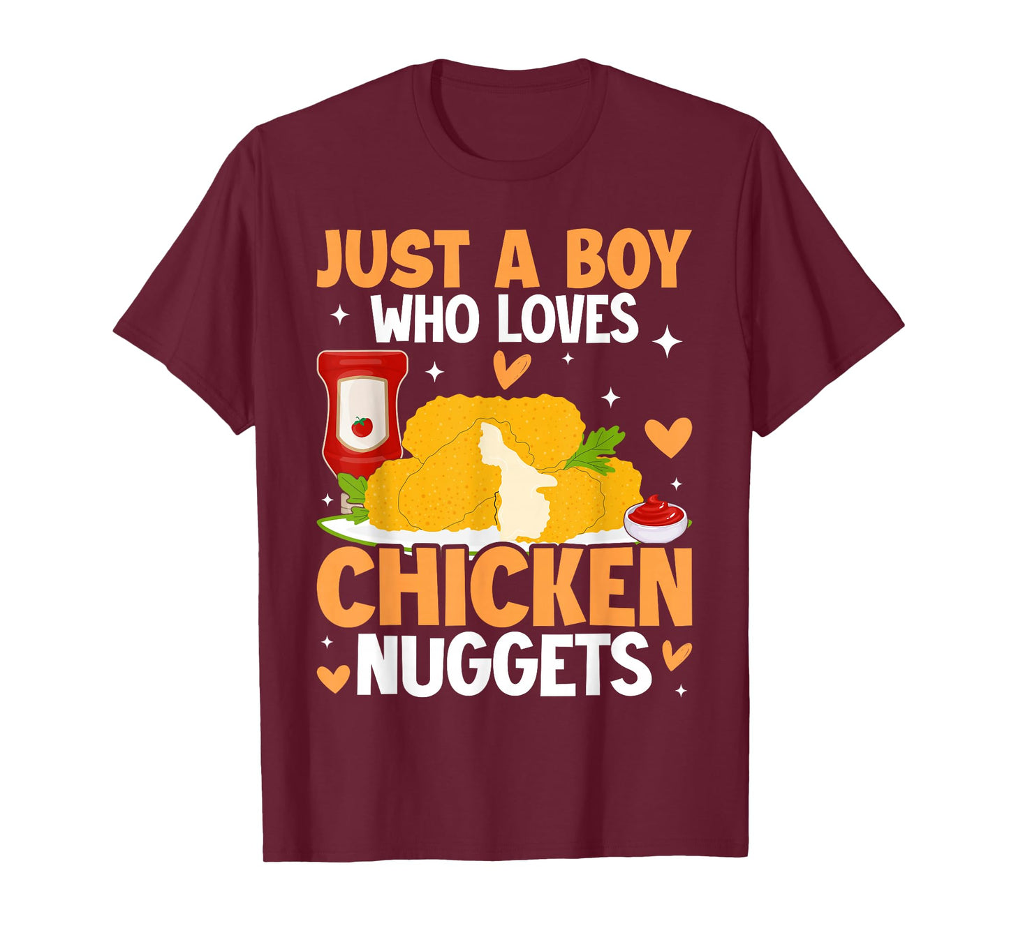 Just A Boy Who Loves Chicken Nuggets Funny Chicken Nuggets T-Shirt