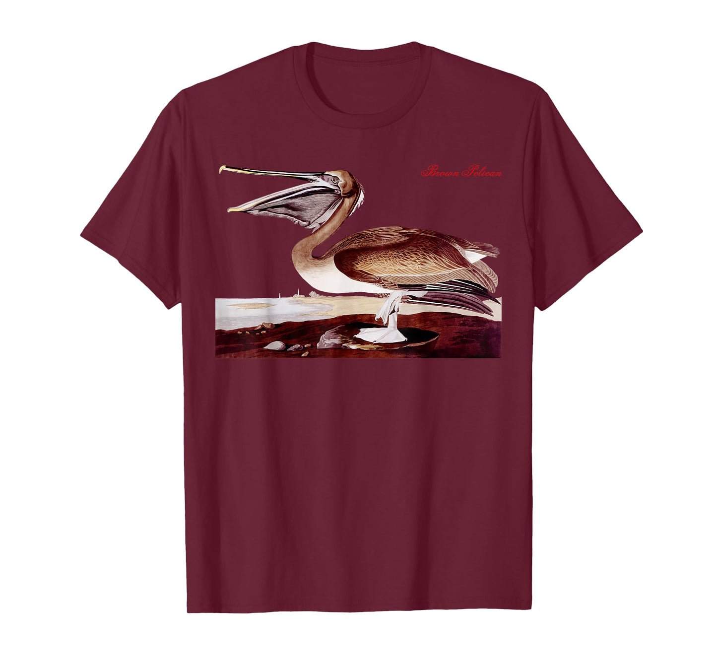 Audubon Brown Pelican North American Birds Education Nature T-Shirt