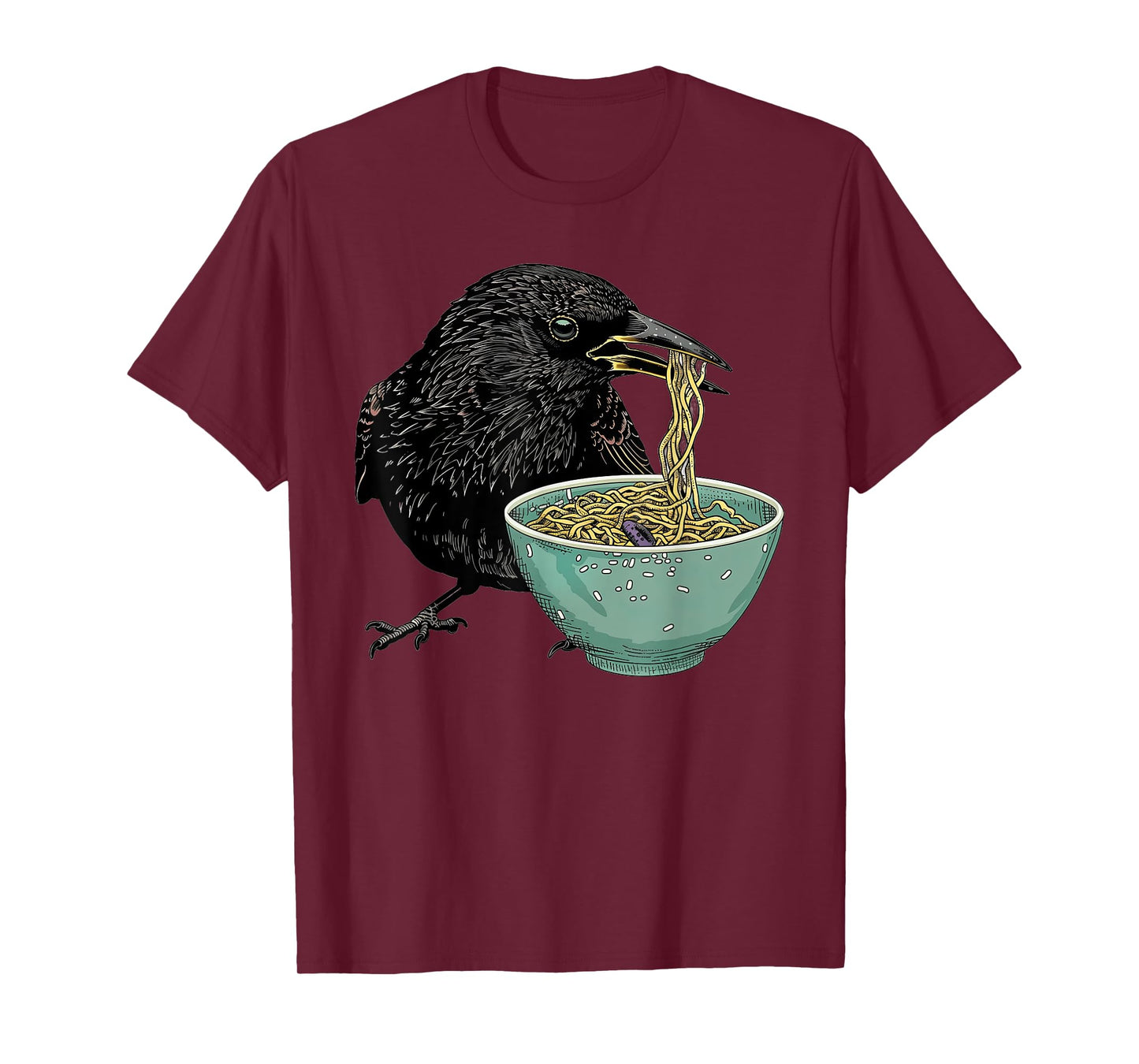 Starling Eating Ramen T-Shirt