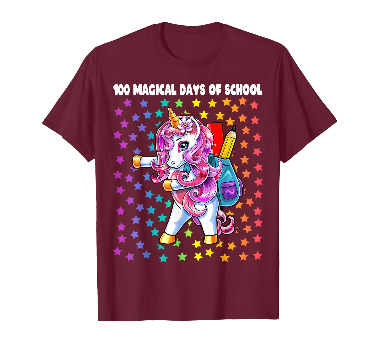 100 Magical Days of School Flossing Unicorn Gift for Girls T-Shirt
