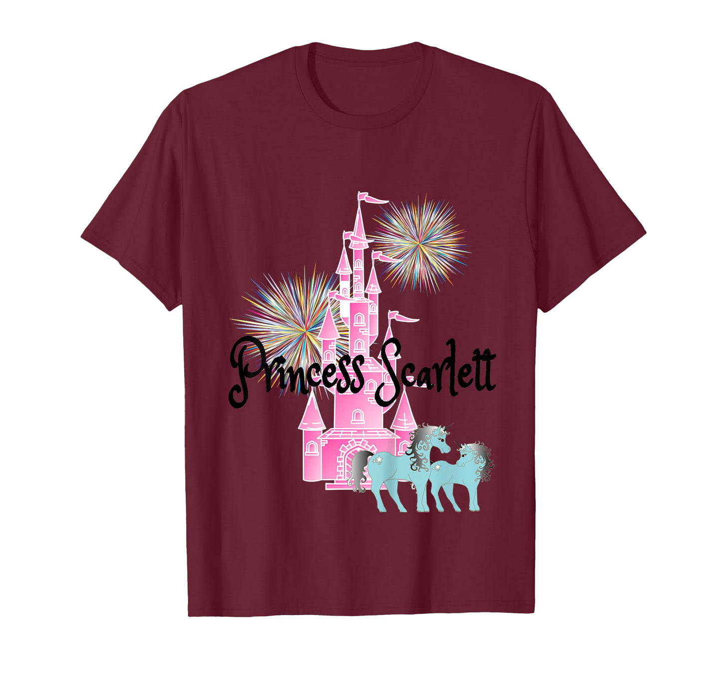 Kids Princess Scarlett Name Girls Personalized Custom T-Shirt