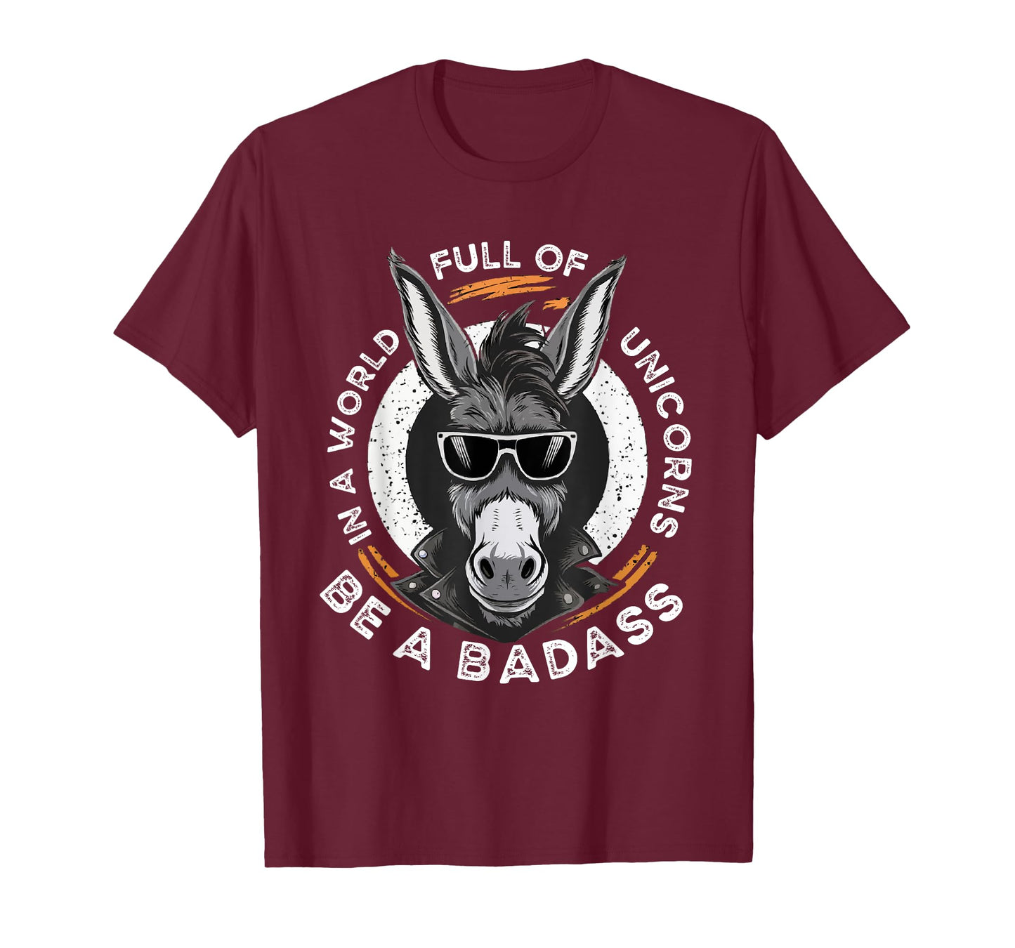 Animal Lover World Of Unicorns Badass Donkey T-Shirt