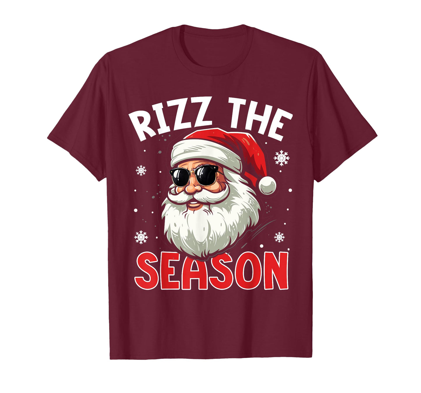 Rizz The Season Santa Claus Rizzmas Funny Boys Christmas T-Shirt