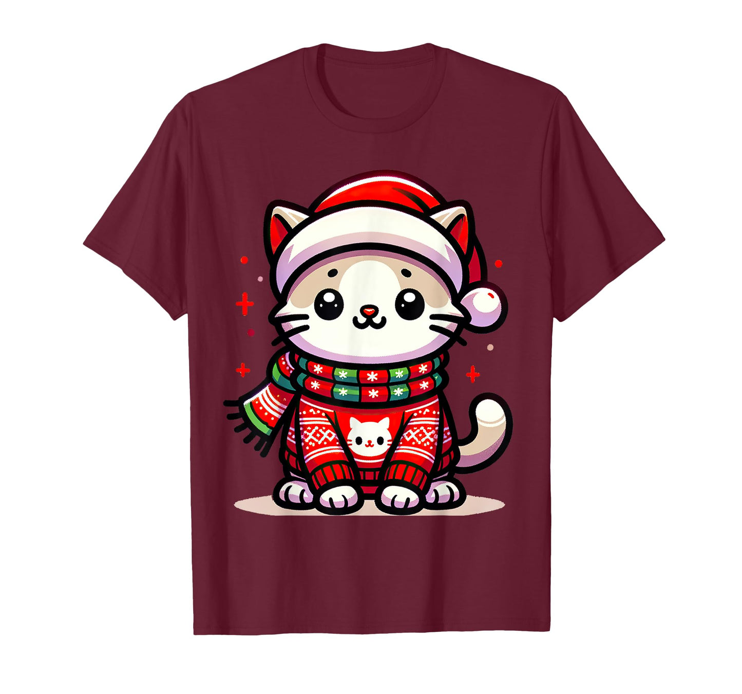 Christmas Cat Lover Funny Festive Holidays Cute Kitten Xmas Men Women Kids T-Shirt