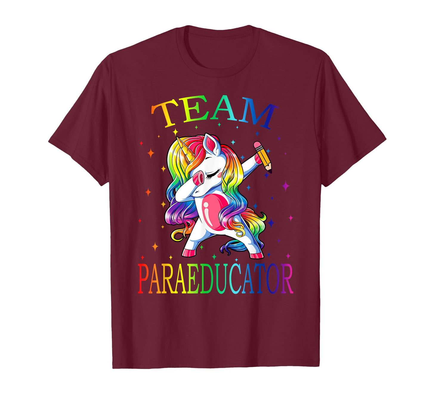 Team PARAEDUCATOR Unicorn Funny Back To School Gift T-Shirt