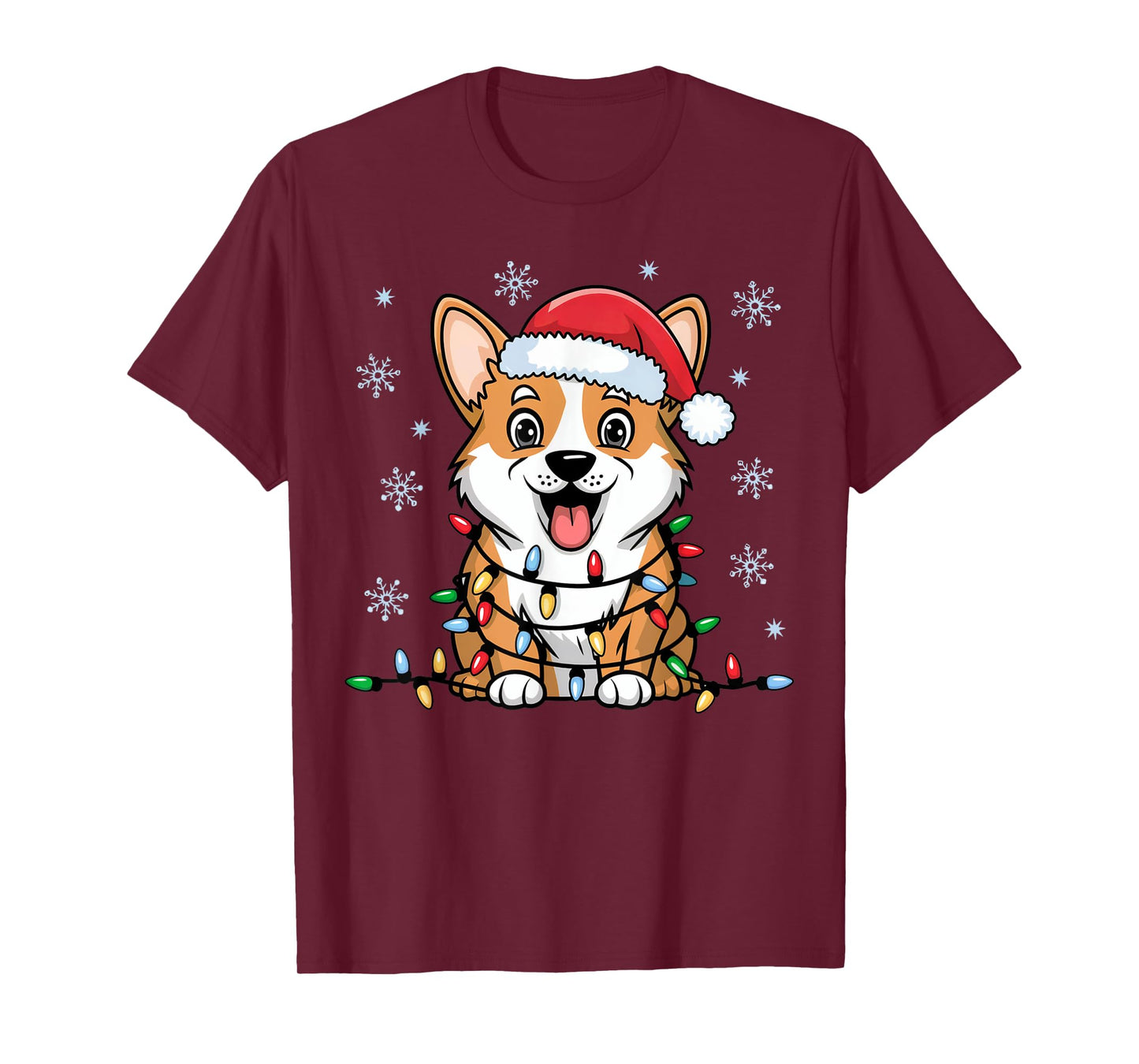 Pembroke Welsh Corgi Christmas Lights Xmas Dogs Gifts Women T-Shirt