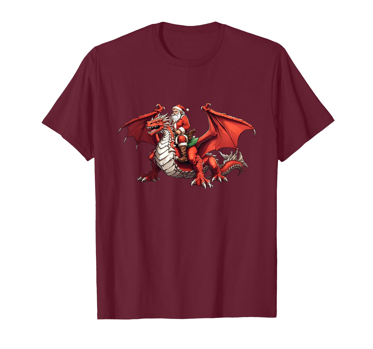 Santa Riding A Dragon For Christmas T-Shirt