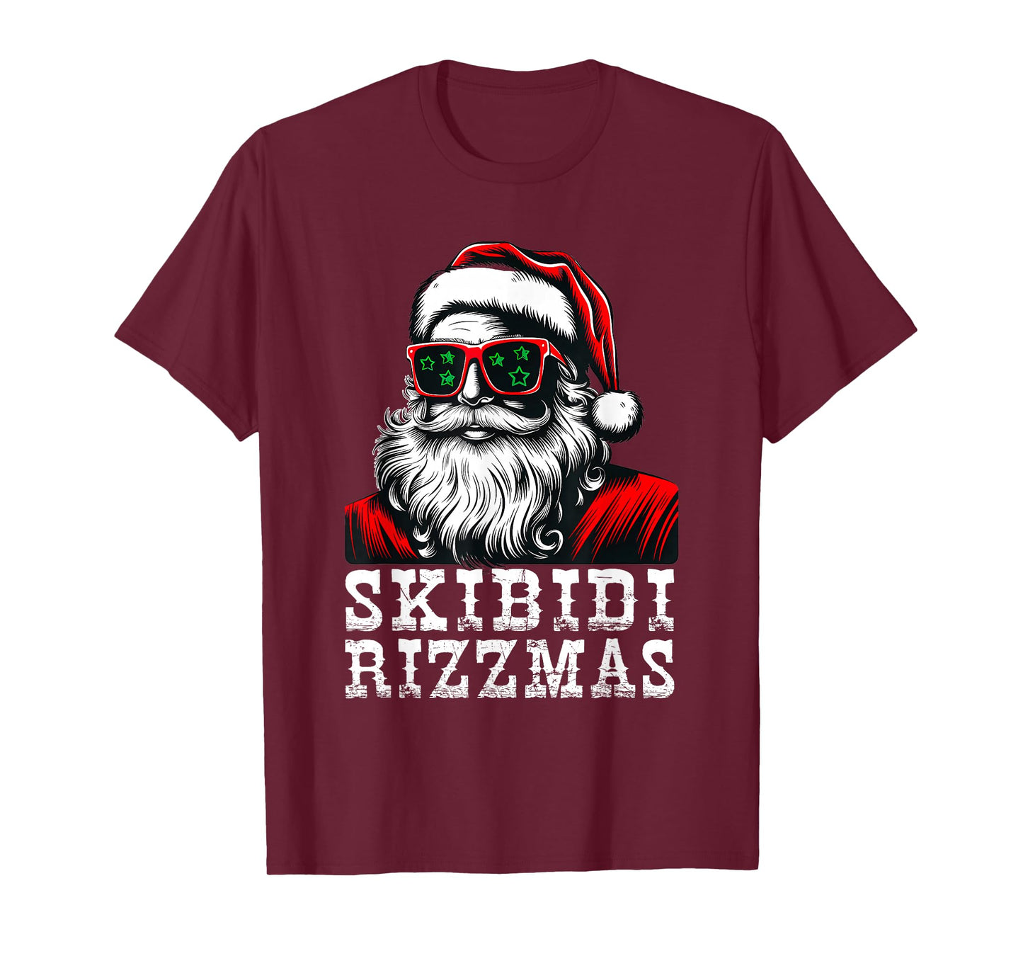 Skibidi Rizzmas Vintage Merry Christmas Santa Sigma T-Shirt