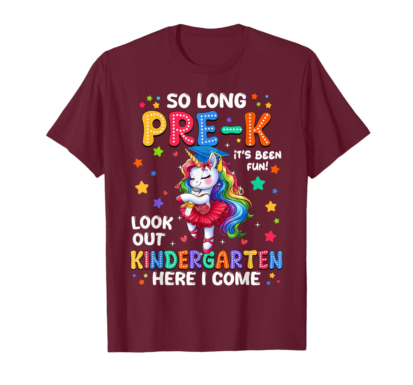Pre-k Preschool Graduation Girls Kindergarten Here I Come T-Shirt