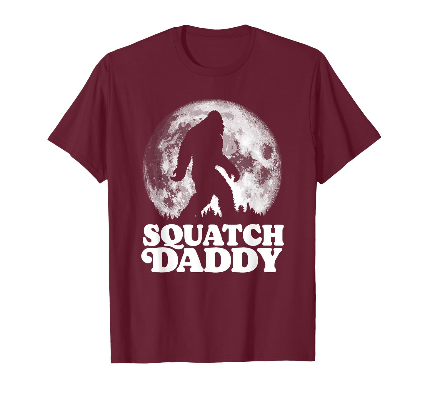 Squatch Daddy! Funny Bigfoot at Night Moon Graphic T-Shirt