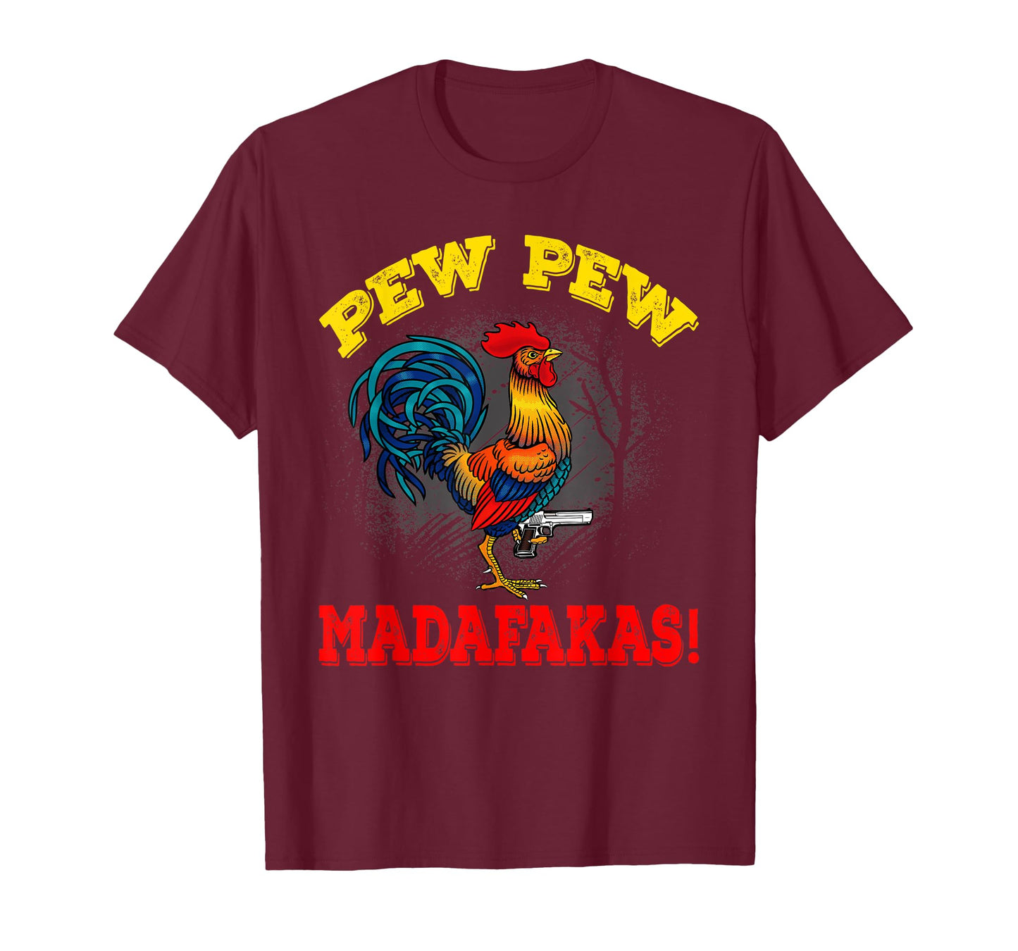 Pew Pew Madafakas Rooster Design For Chicken Lovers T-Shirt