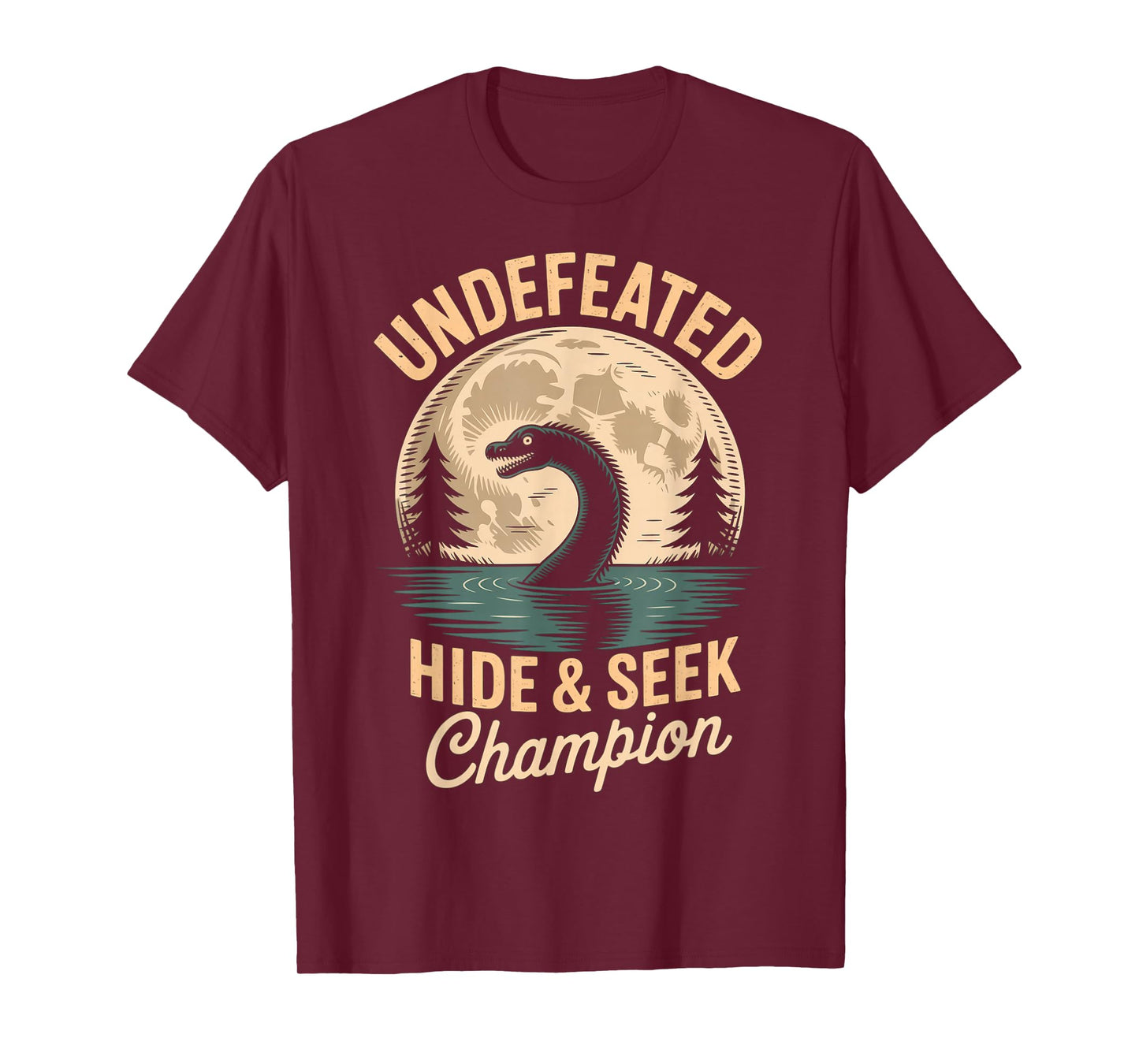 Hide and Seek Champion Cryptid Nessie Loch Ness Monster T-Shirt