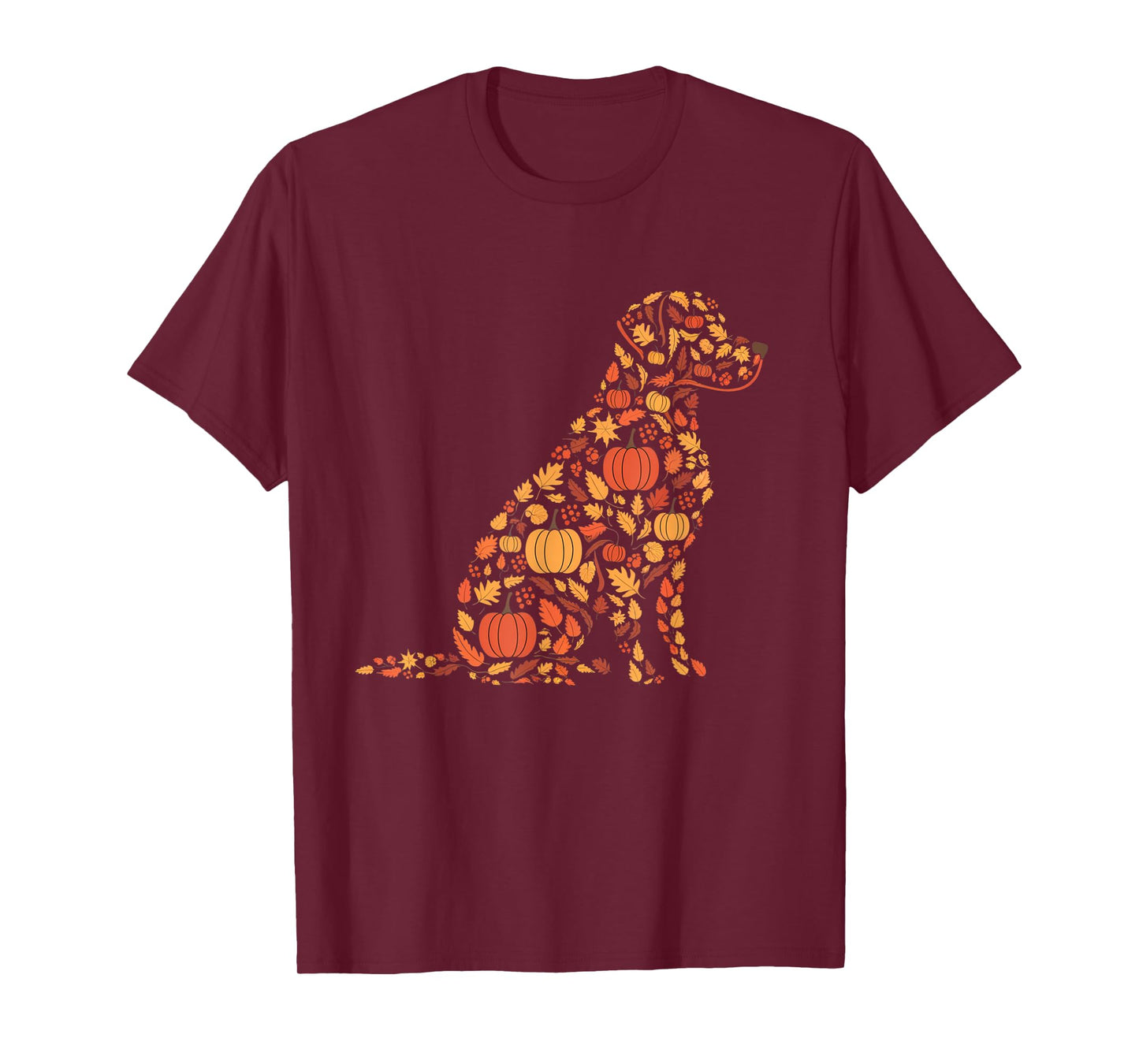 Labrador Retriever Fall Dog Autumn Leaves Thanksgiving T-Shirt
