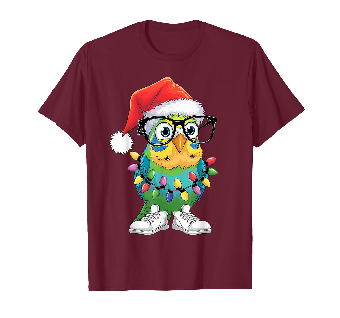 Groovy Xmas Budgie Birds Lover Christmas Parakeet Budgie T-Shirt