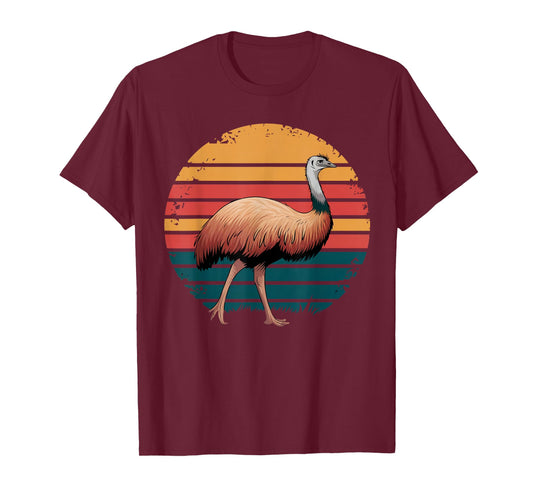 Retro Vintage Emu Bird Wildlife Nature Lover Gifts for Women T-Shirt