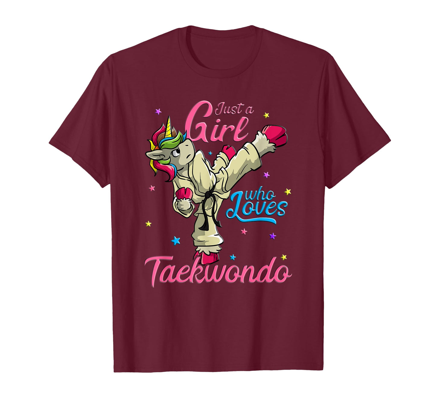 Just a Girl Who Loves Taekwondo Unicorn Tae Kwon Do Gift T-Shirt