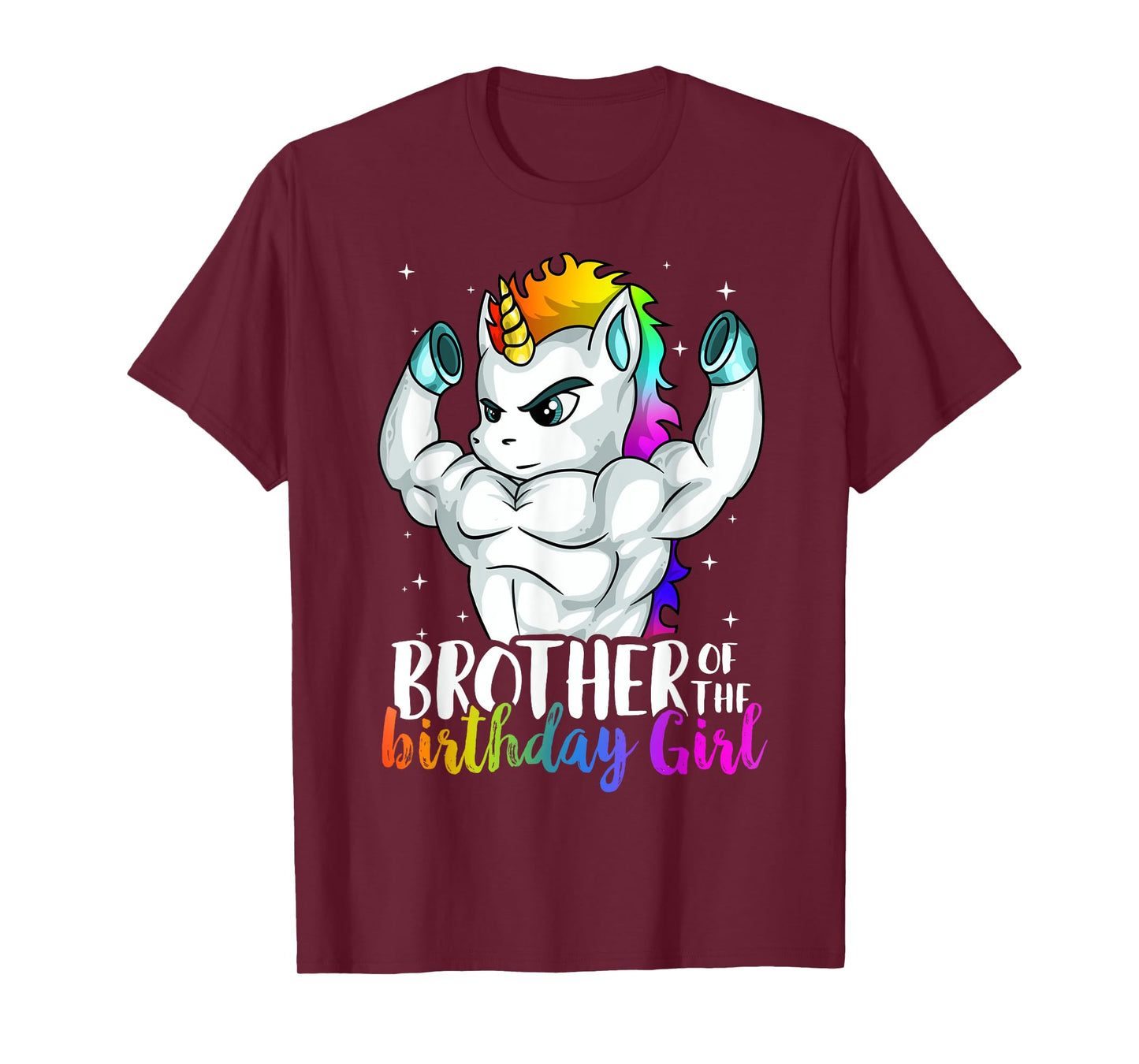 Brother of Birthday Girl Unicorn Boys Son Grandkid Nephew T-Shirt