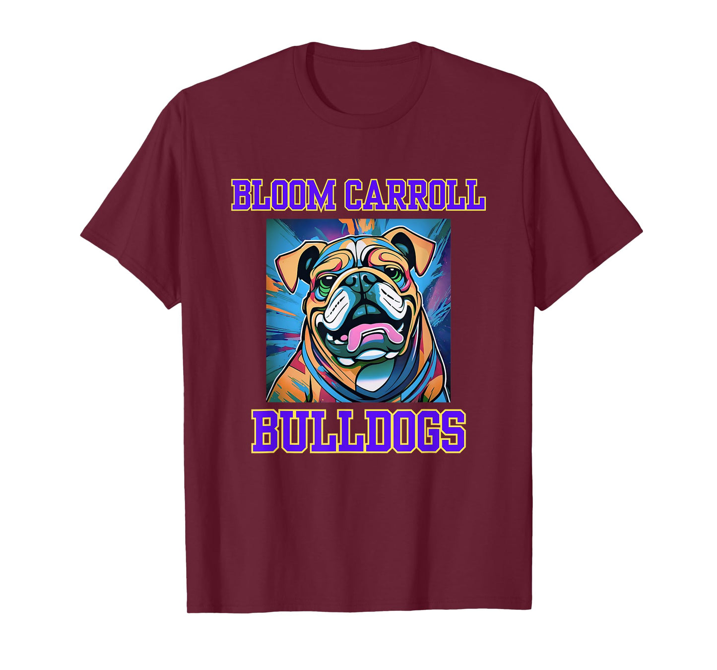 Cool Bloom Carroll Bulldogs Pop Art Graffiti T-Shirt