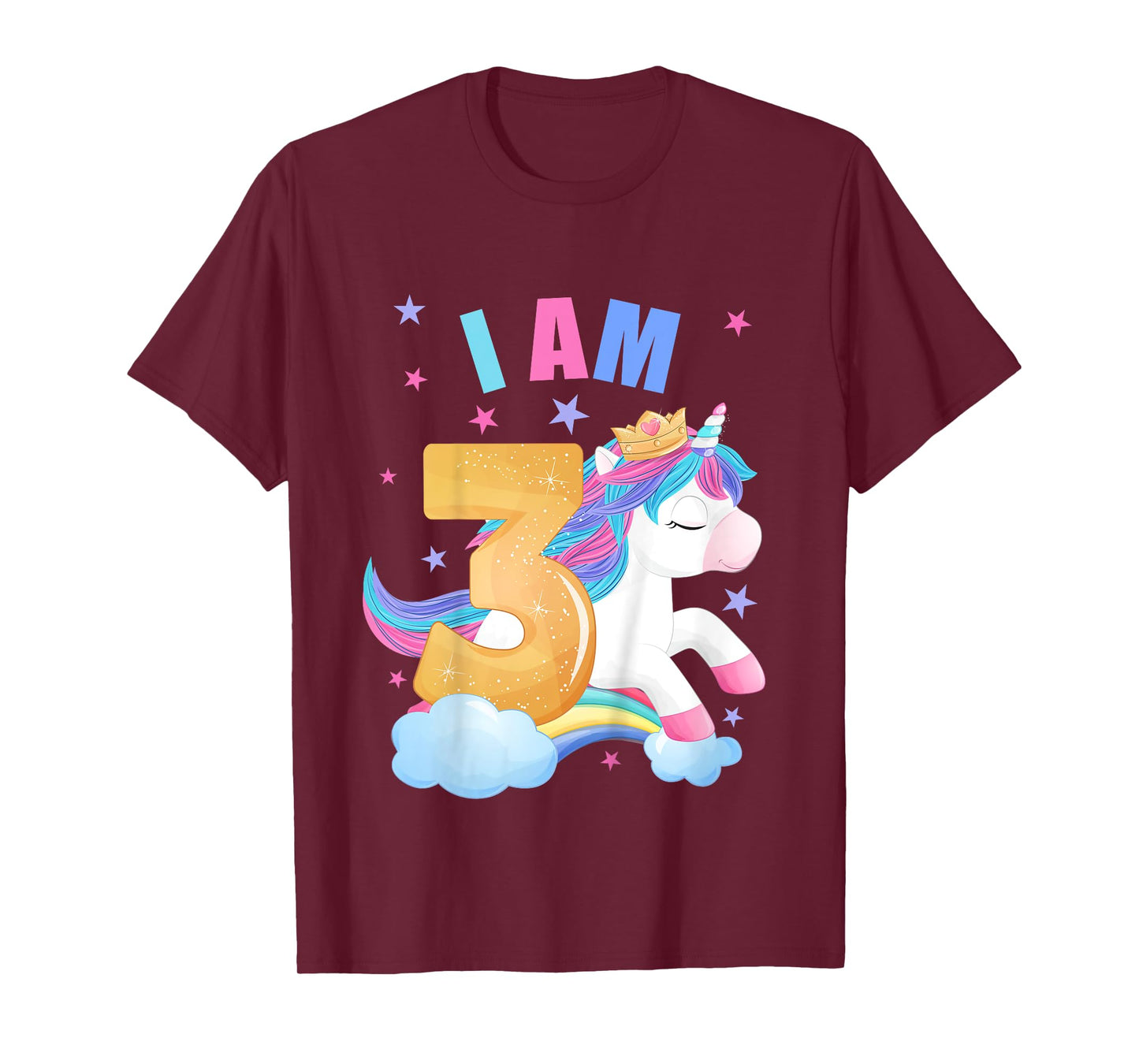 3 Years old 3 birthday outfit Boy girl Unicorn T-Shirt