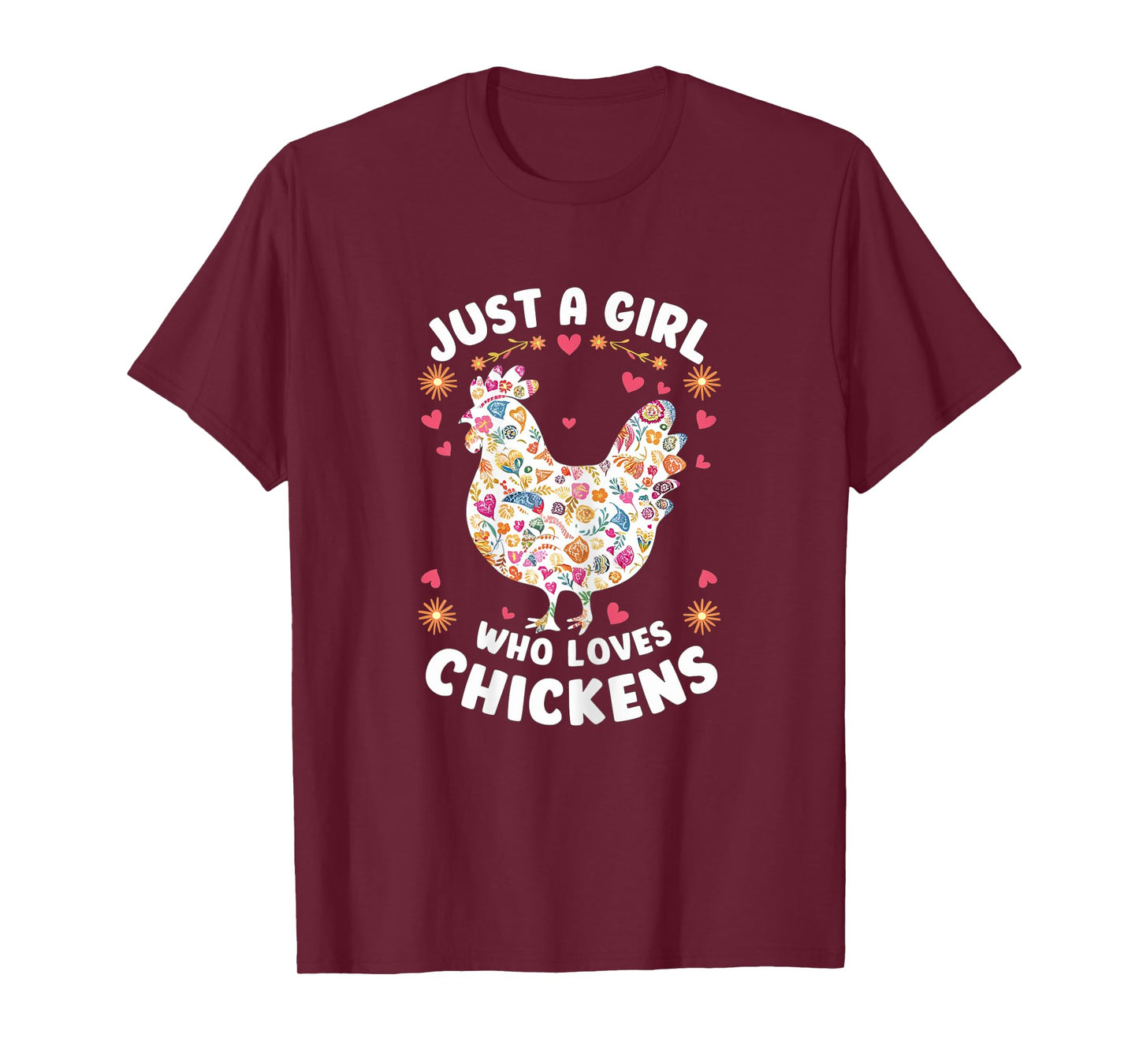 Just a Girl Who Loves Chickens Mom Chicken Shirts for Women T-Shirt