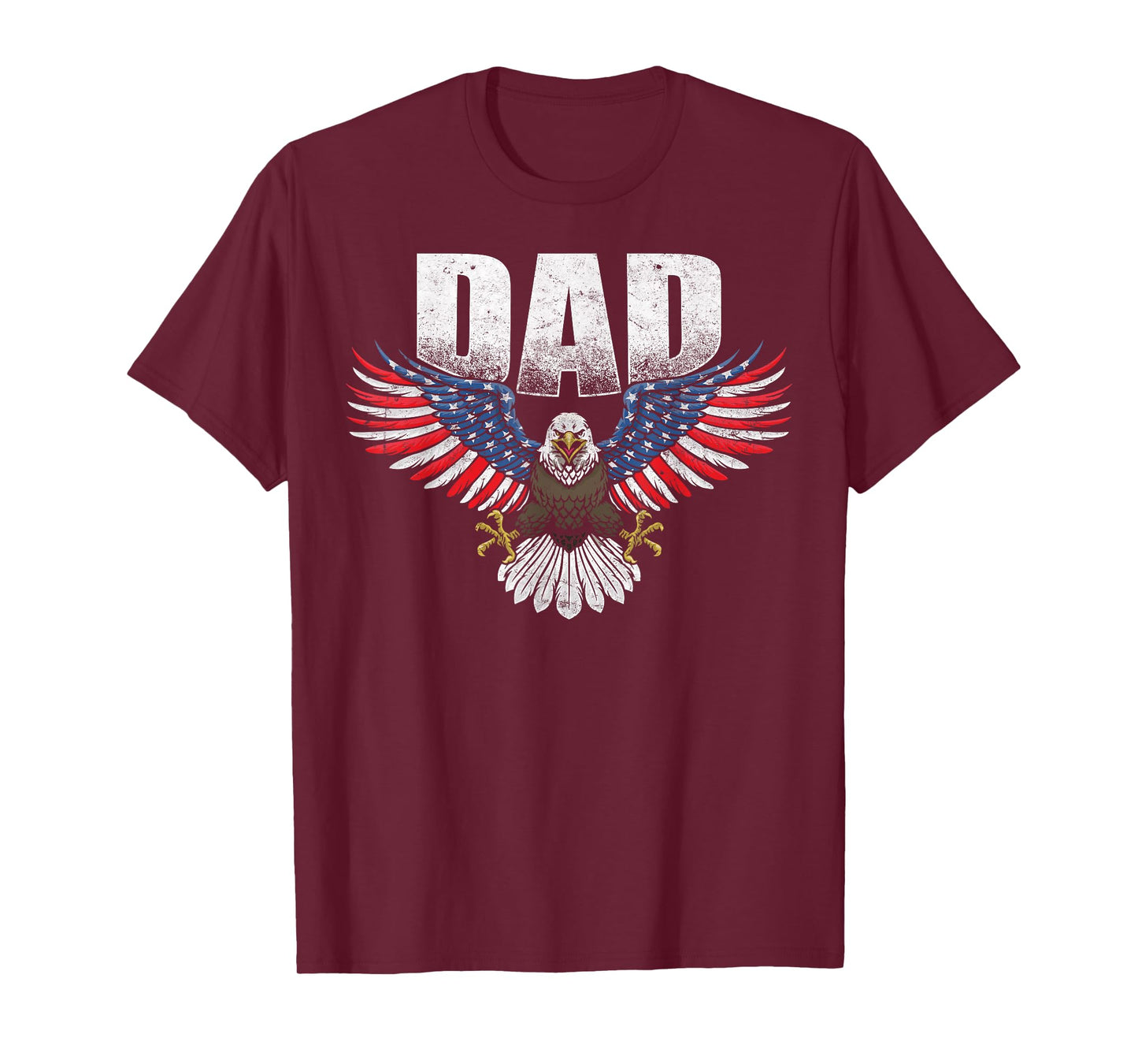Bald Eagle Patriotic USA Flag DAD Vintage Novelty T-Shirt