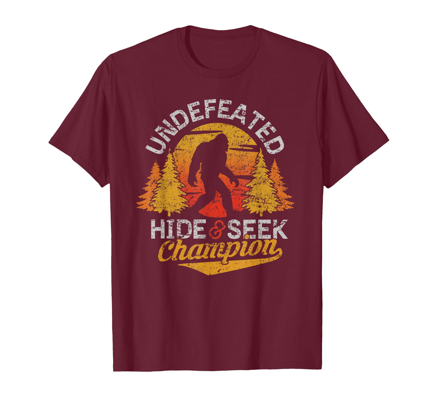 Bigfoot Hide and Seek Champion Shirt Sasquatch Tee Men Kids T-Shirt
