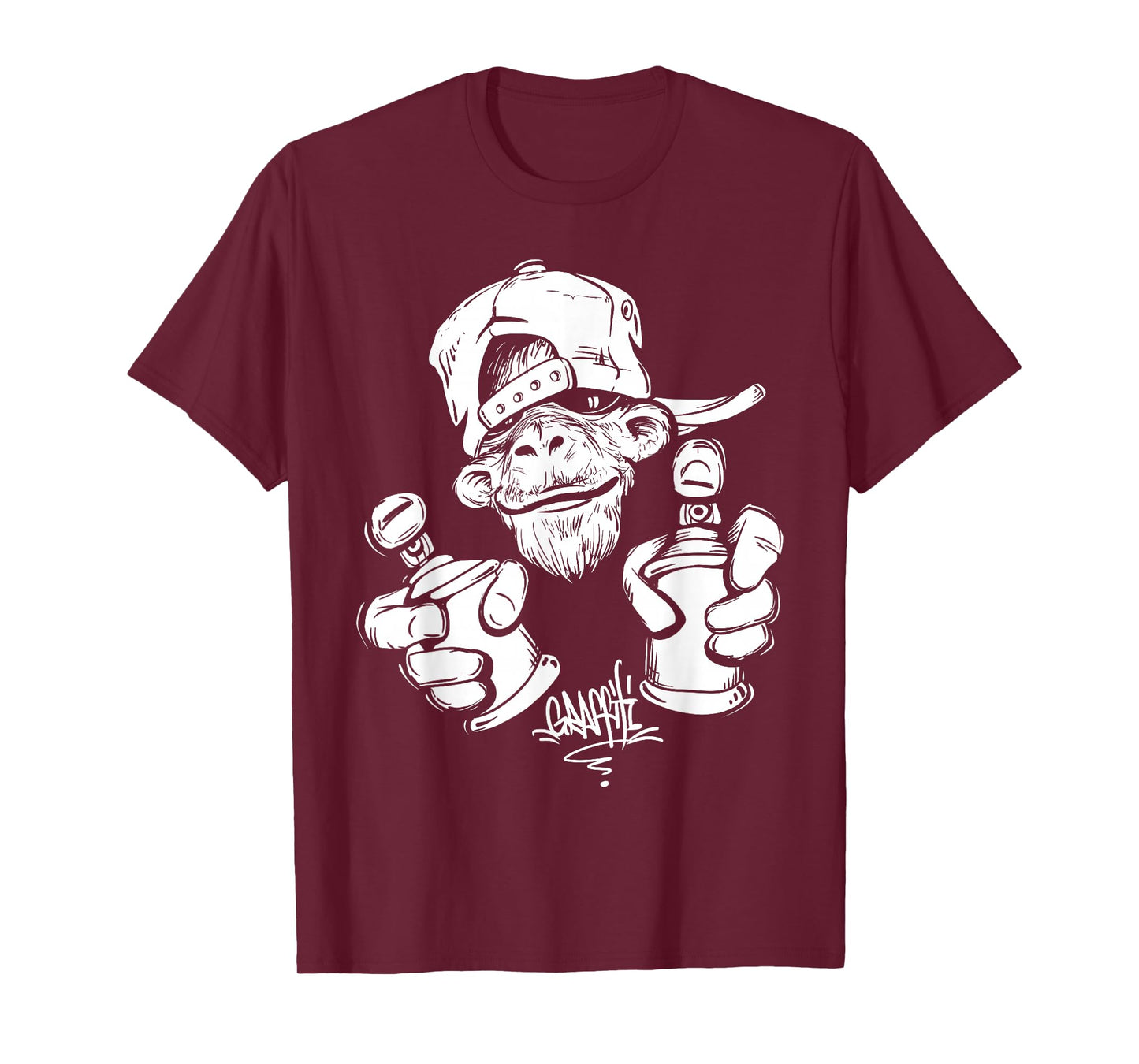 Monkey Graffiti Hip Hop Rap Music Ape Graphic Apparel Gift T-Shirt