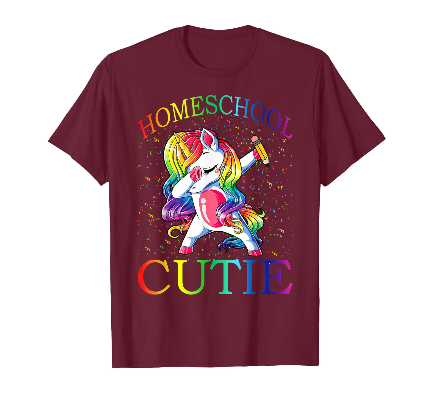 First Day Of School Homeschool Cutie Unicorn T-Shirt