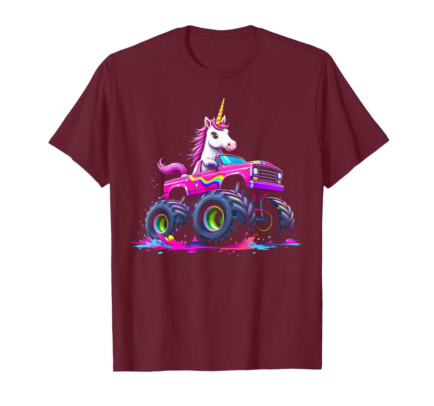 Monster Truck Unicorn Birthday Party Monster Truck Girl T-Shirt