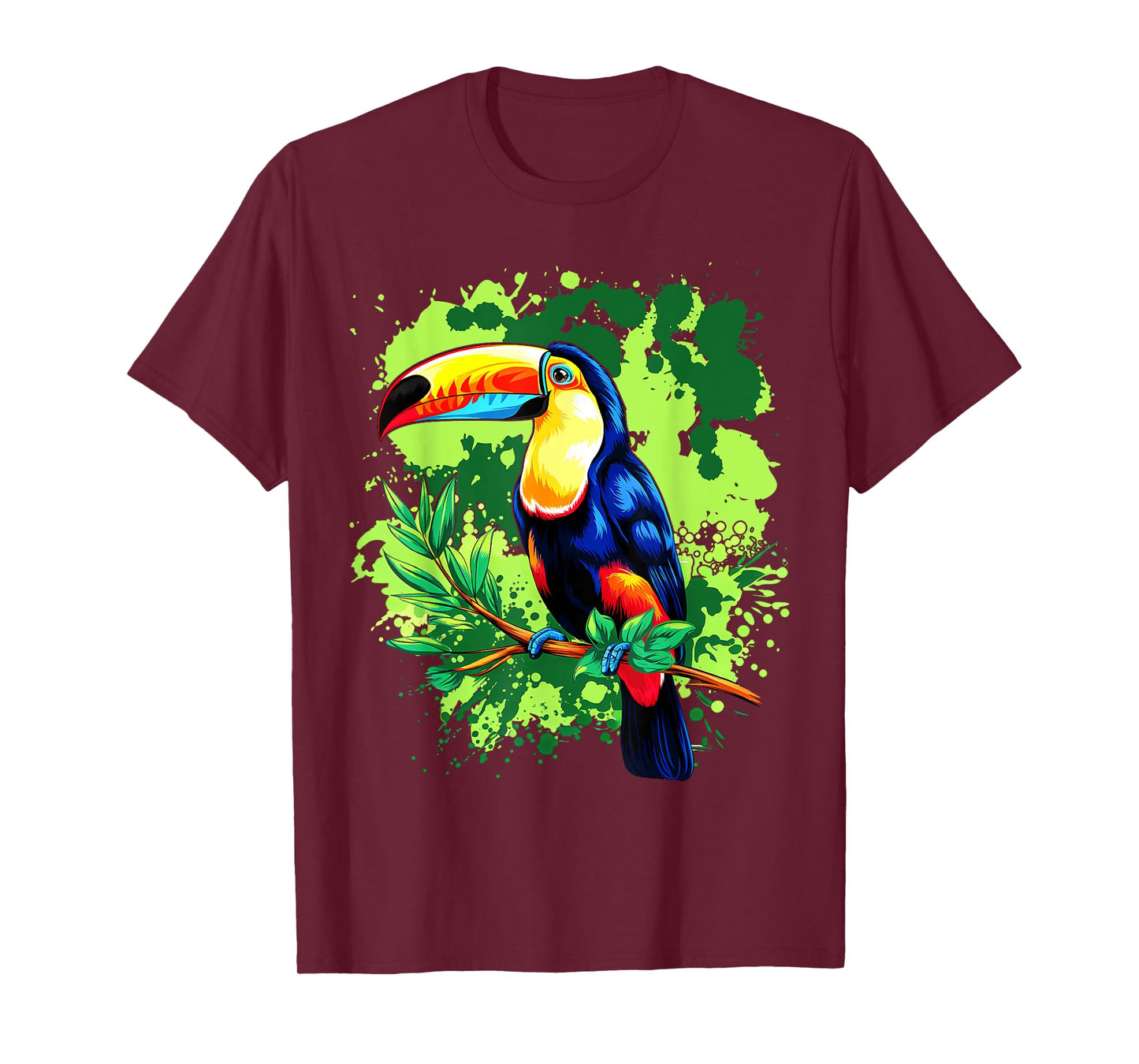 Watercolor Toucan Bird Watercolour Tropical Colorful T-Shirt