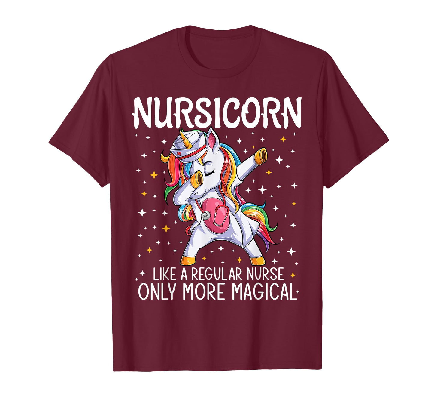 Dabbing Unicorn Nursicorn Funny Nurse Gift women men CNA RN T-Shirt