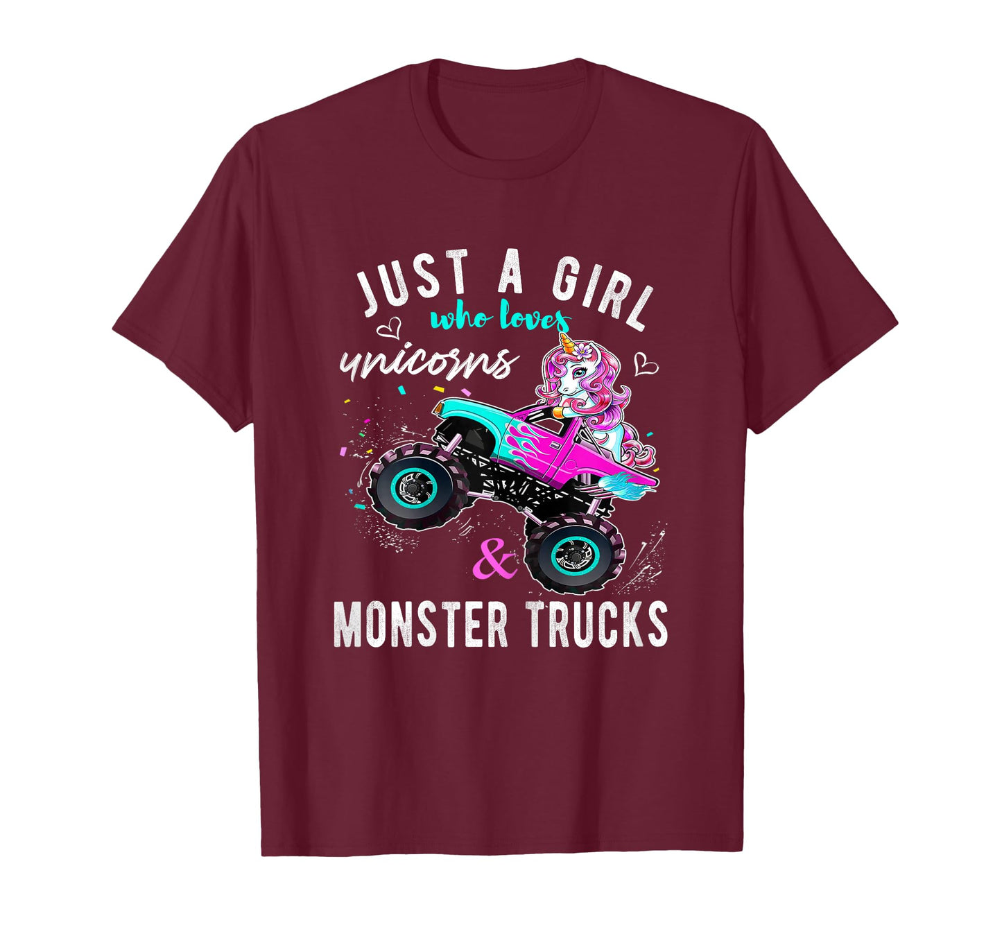 Unicorn Drive a Monster Truck -Unicorn Birthday Daughter T-Shirt