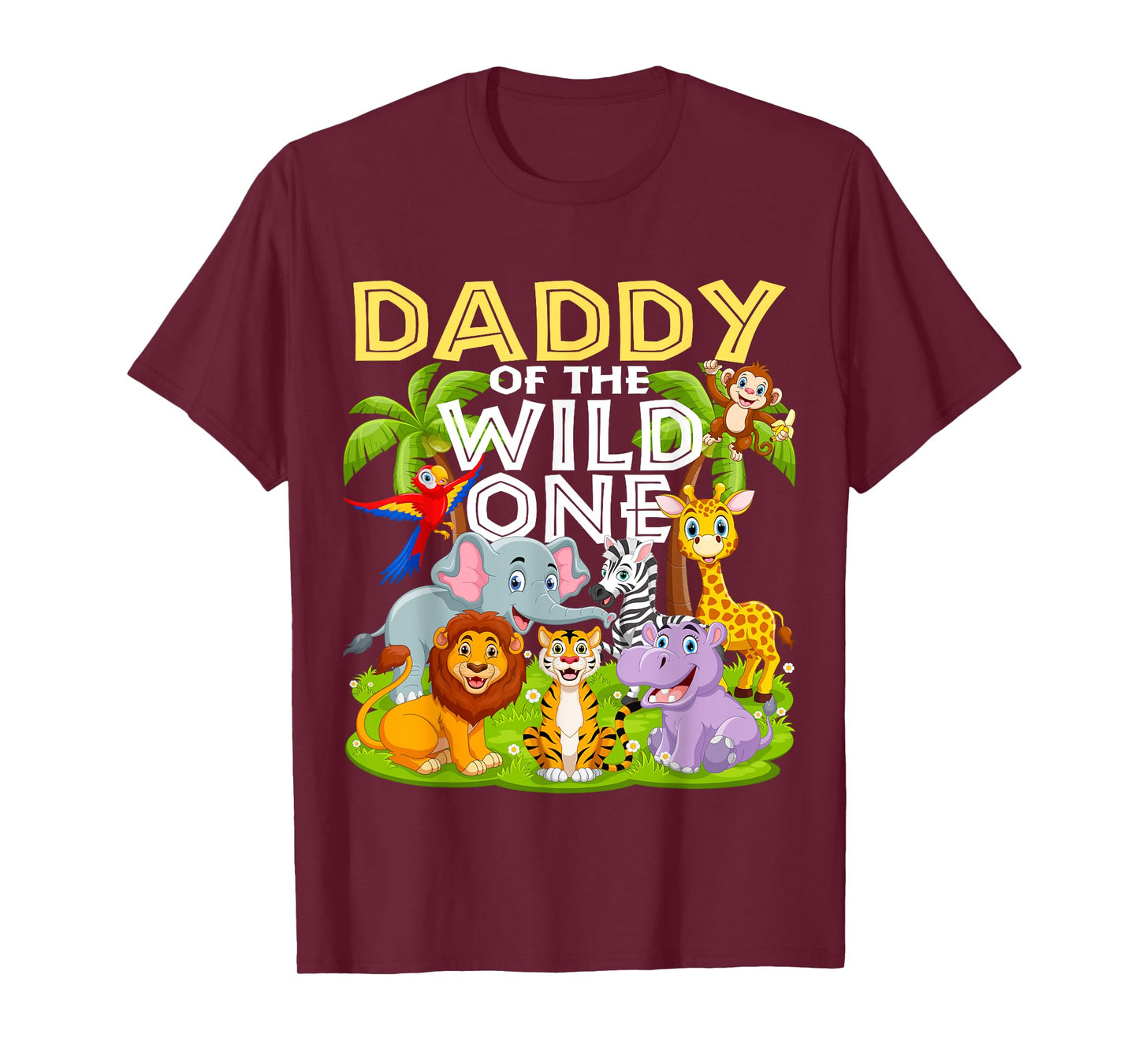 Daddy Of The Wild One 1st Birthday Zoo Animal Safari Jungle T-Shirt