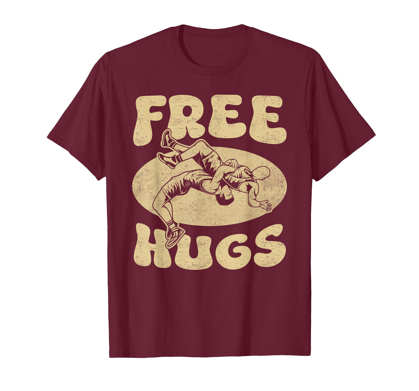 Wrestling - Funny Free Hugs Wrestling Shirt Wrestler Wrestle T-Shirt