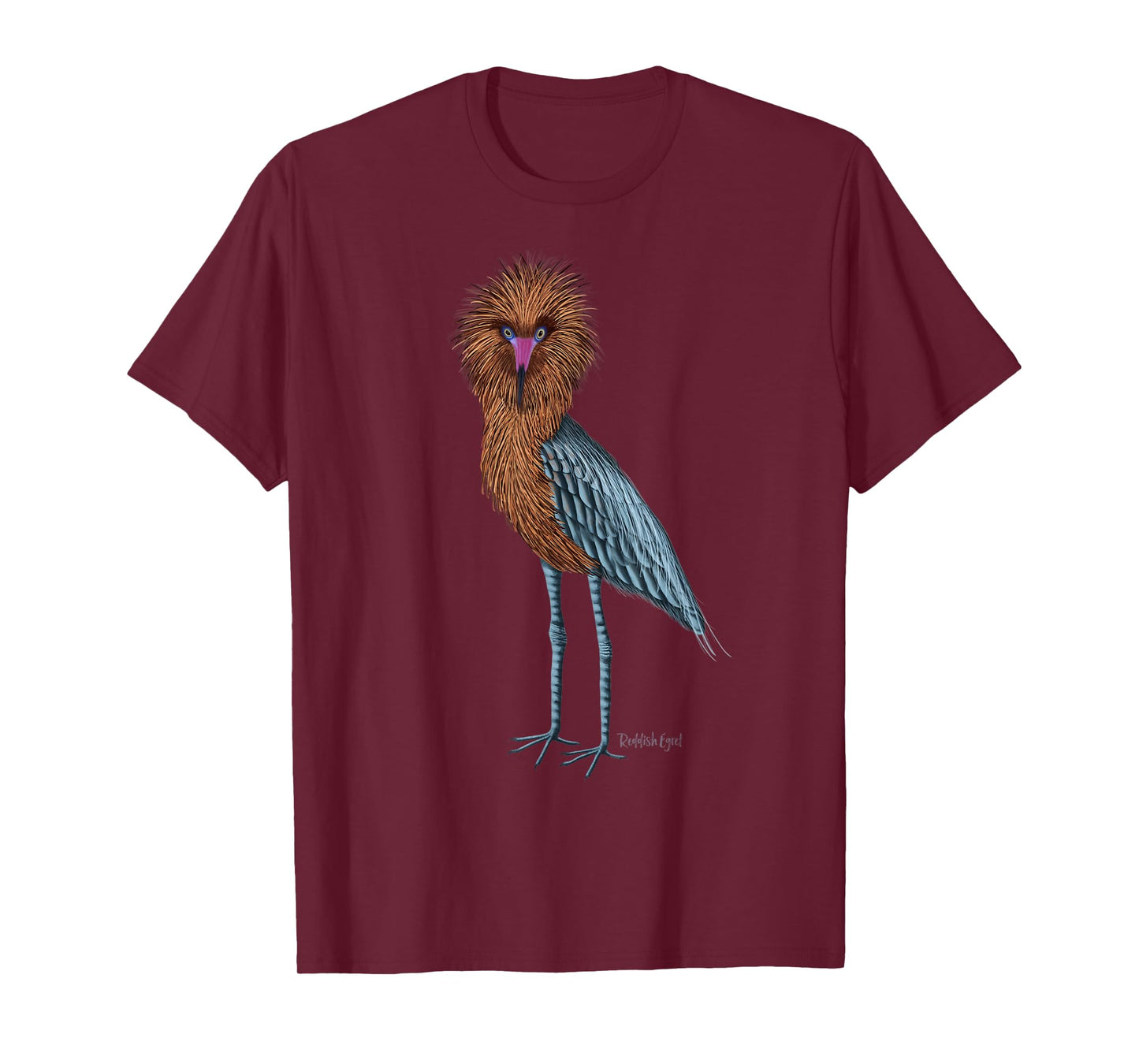 Reddish Egret Heron Art Birder Shirt Wildlife Bird Watching T-Shirt