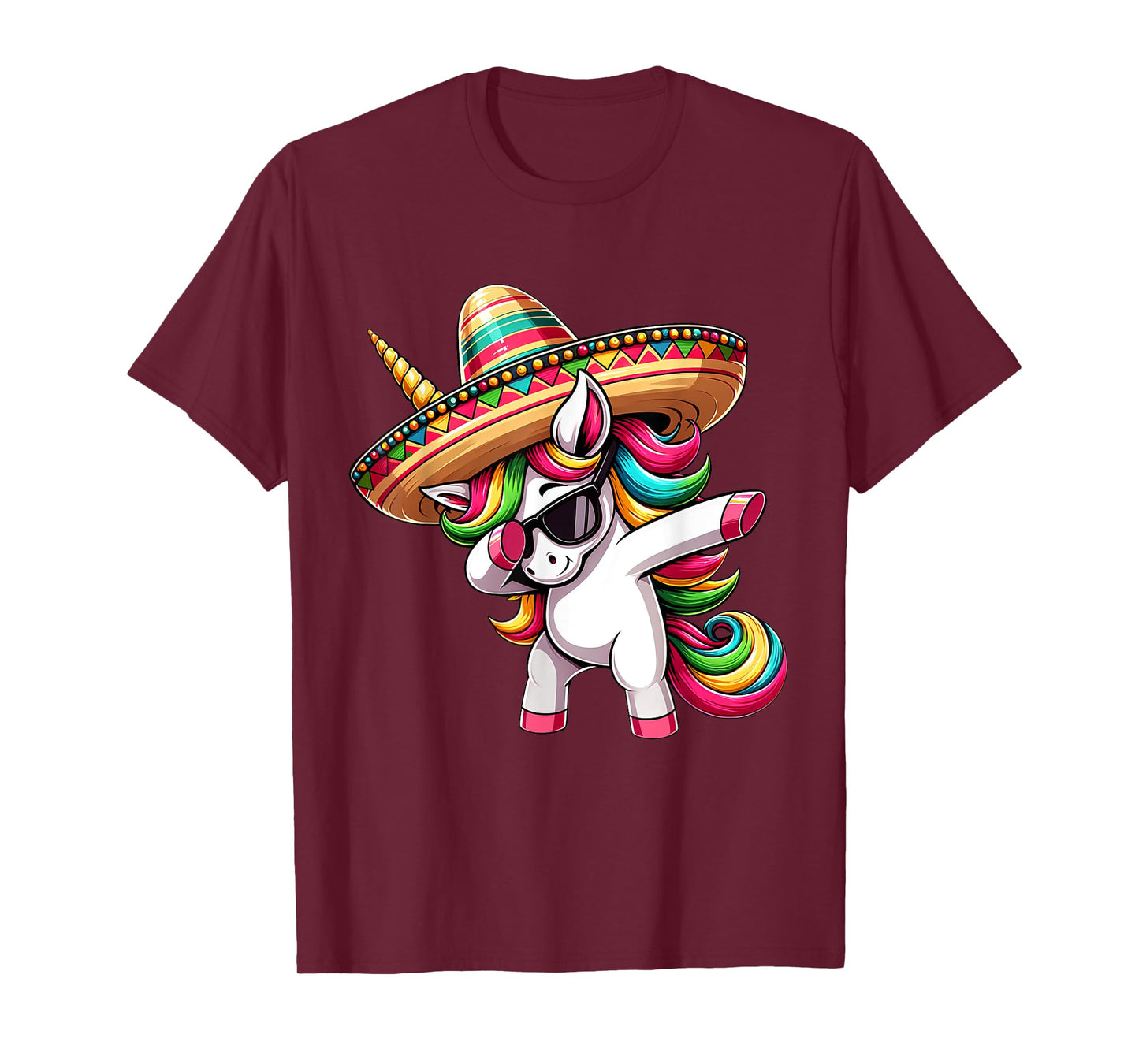 Cinco de Mayo Dabbing Unicorn Funny Mexican Dab Girl Kids T-Shirt
