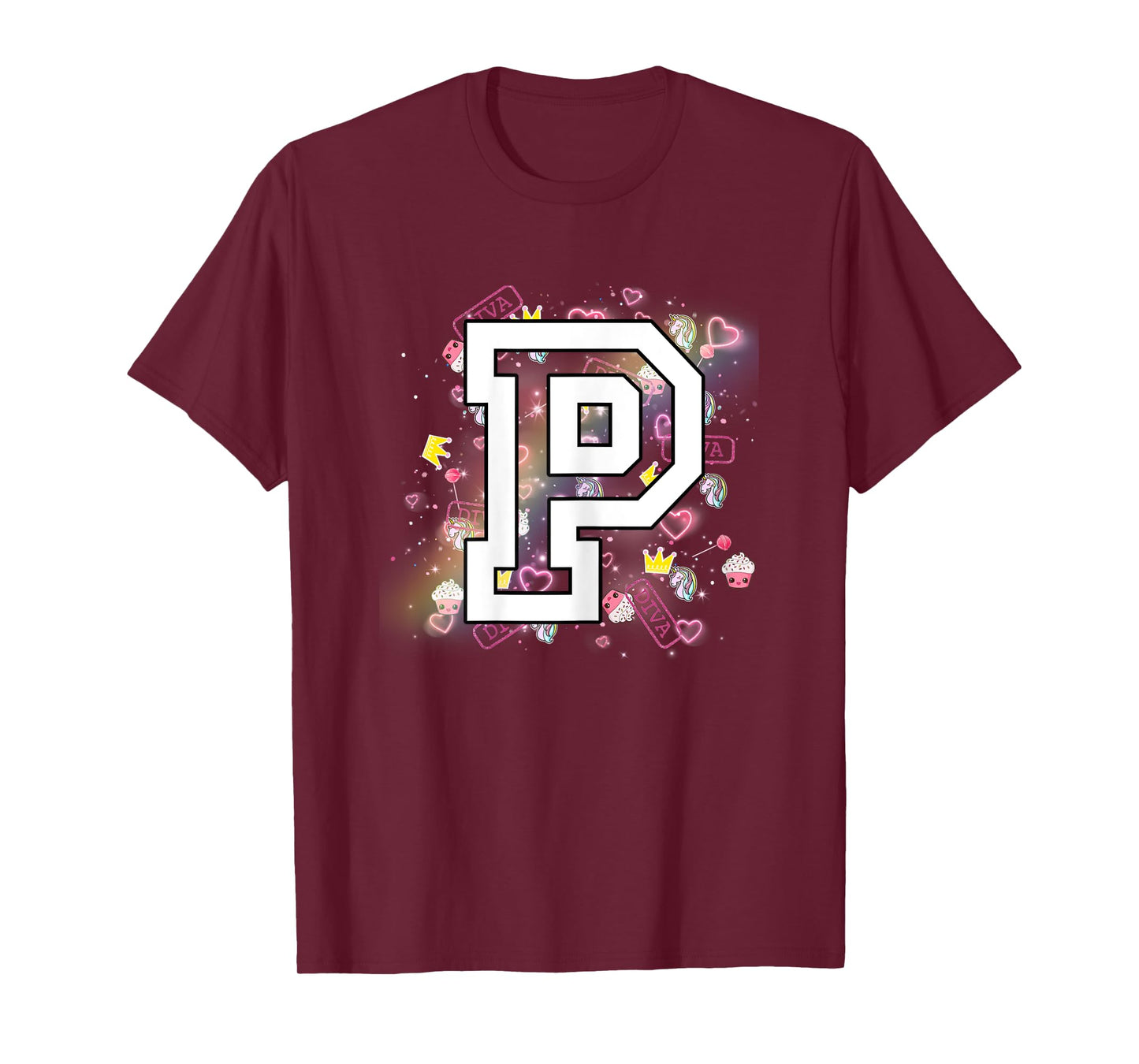 Kids Letter P Clothing For a Girl Who's Name Starts With P T-Shirt