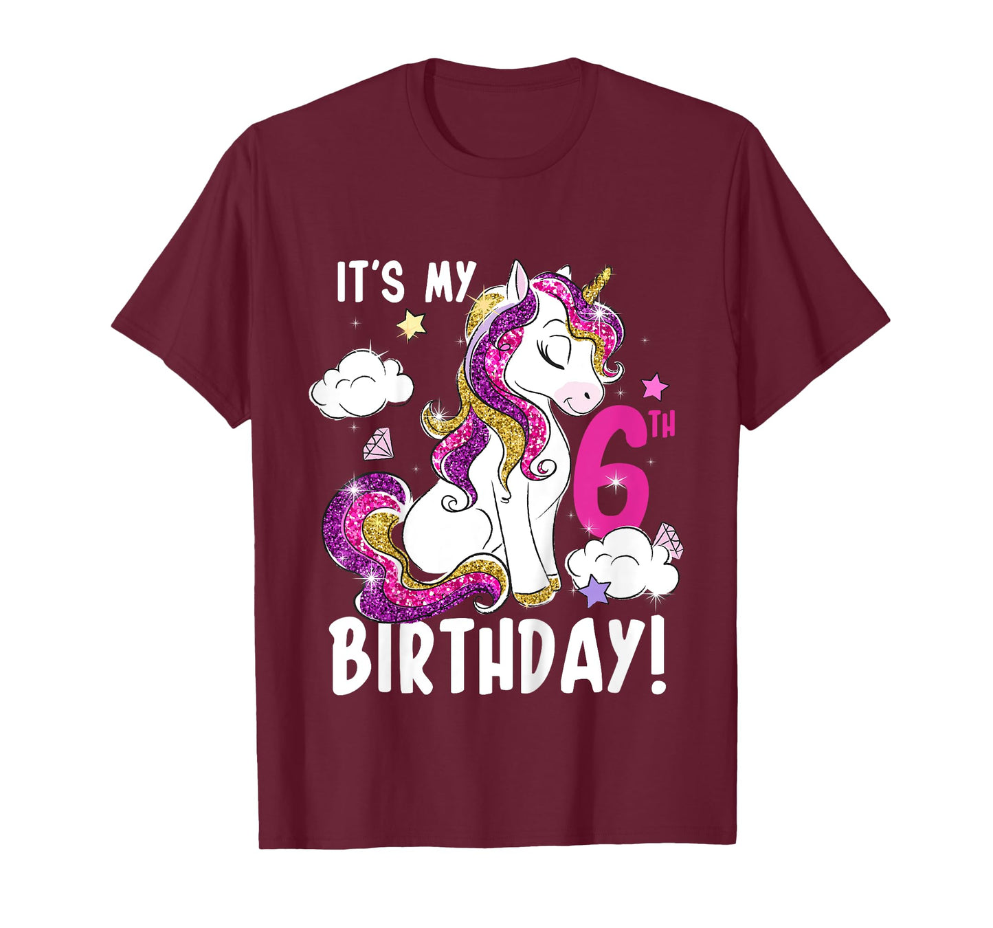 It's My 6th Birthday Unicorn T-Shirt