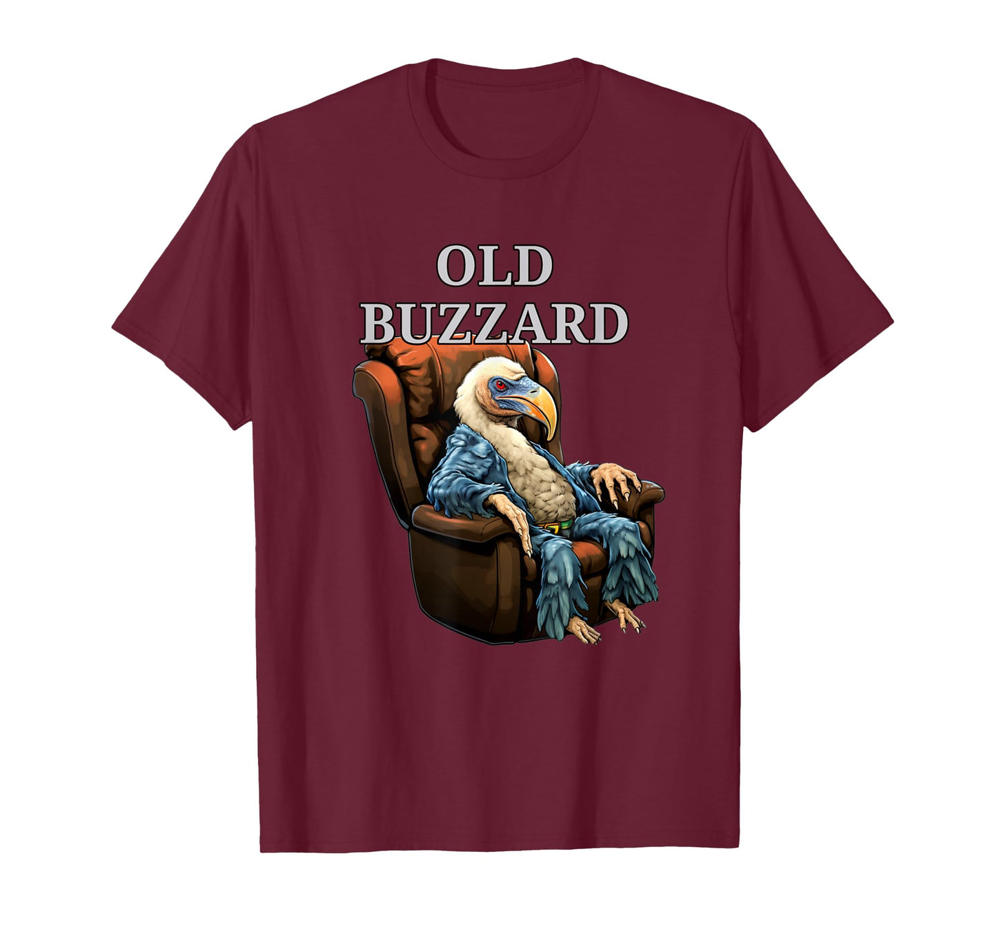 Funny Old Buzzard Bird Old Man Grandpa Recliner Dads Joke T-Shirt