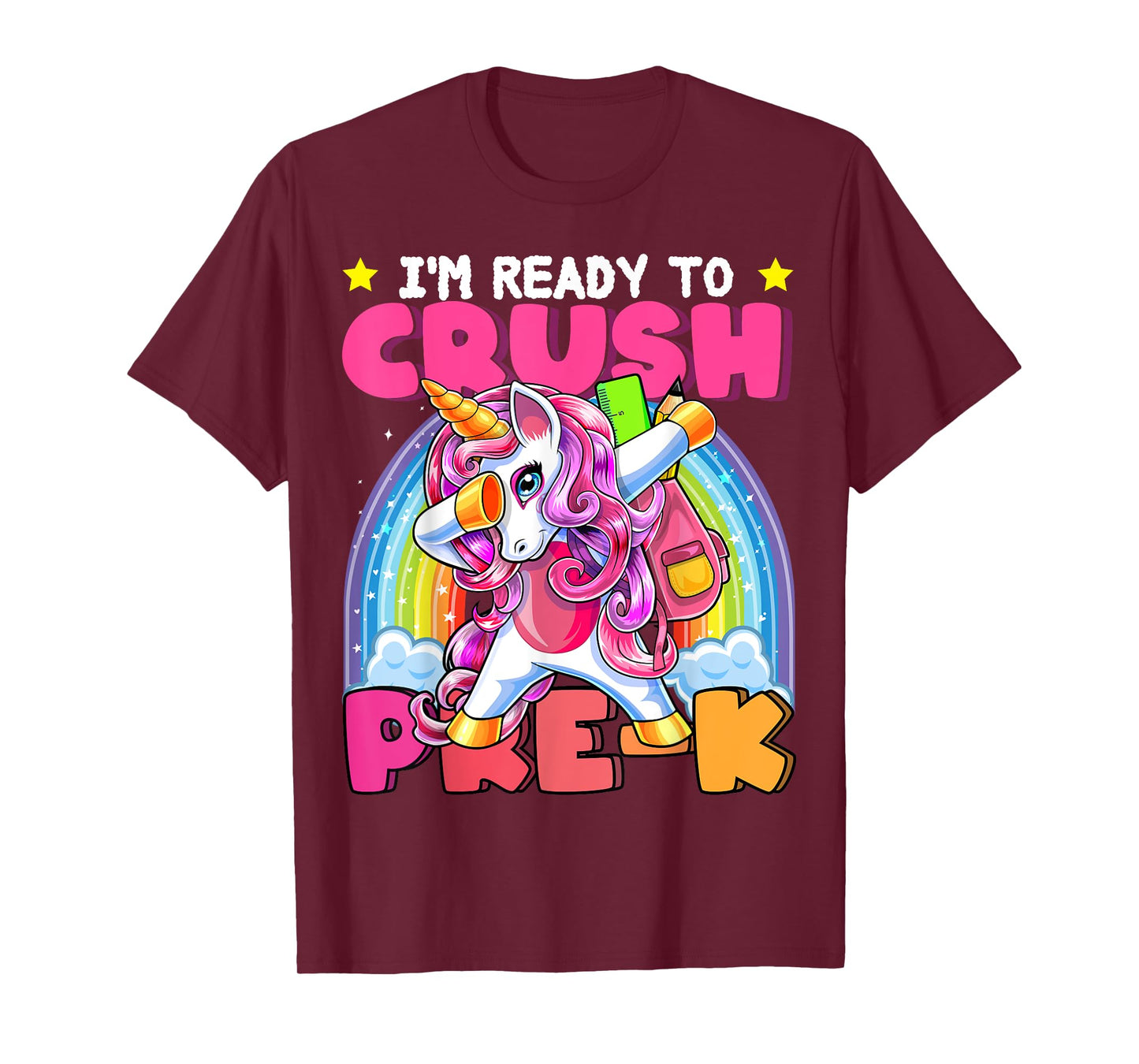 Crush Pre-K Dabbing Unicorn Back to School Girls Gift T-Shirt