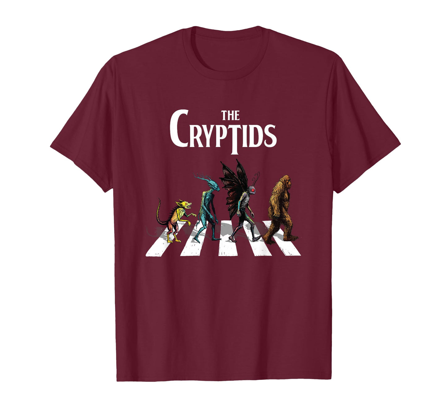 The Cryptids Bigfoot Mothman Wendigo Chupacabra Creatures T-Shirt
