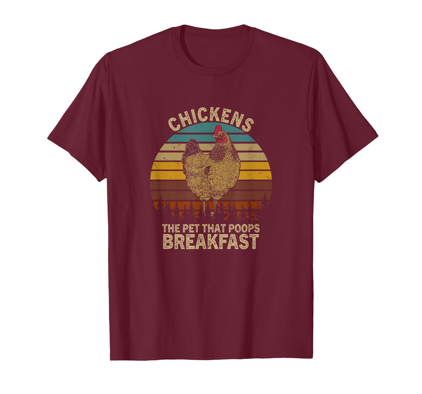 Vintage Chickens the Pet that Poops Breakfast Funny Farmer T-Shirt