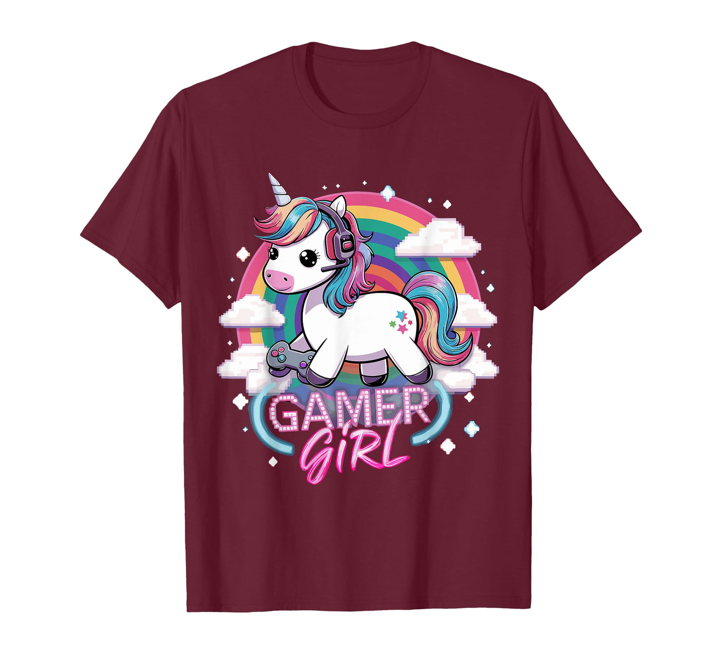 Gamer Girl Unicorn Gaming Cute Video Game T-Shirt