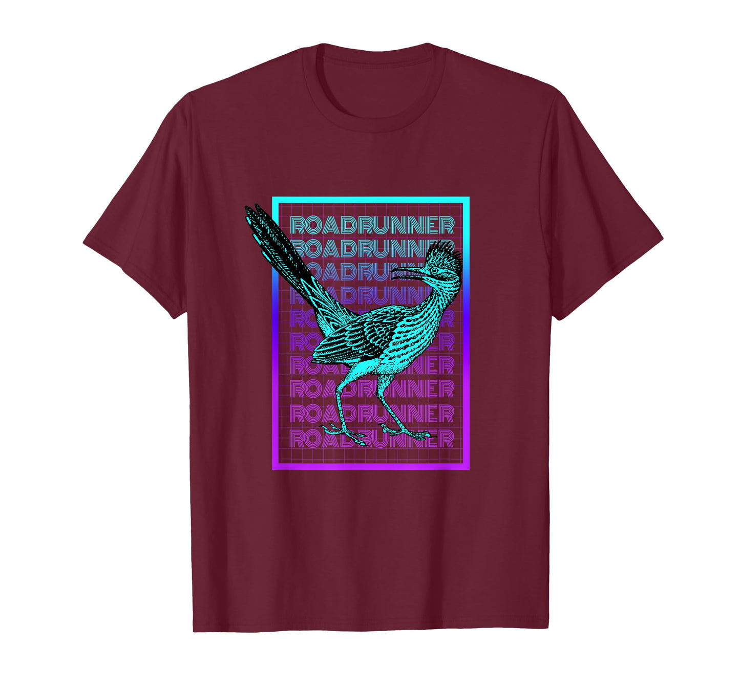 Vintage Roadrunner Gifts Roadrunner Bird Vintage Retro T-Shirt - Unisex-Adults, Unisex-Kids - Black - Short Sleeve - Crew Collar - Classic Fit - Cotton, Polyester Blend - Small