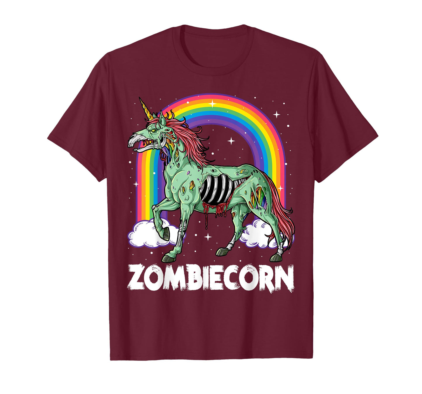 Zombiecorn Zombie Unicorn Halloween Women Girls Rainbow T-Shirt