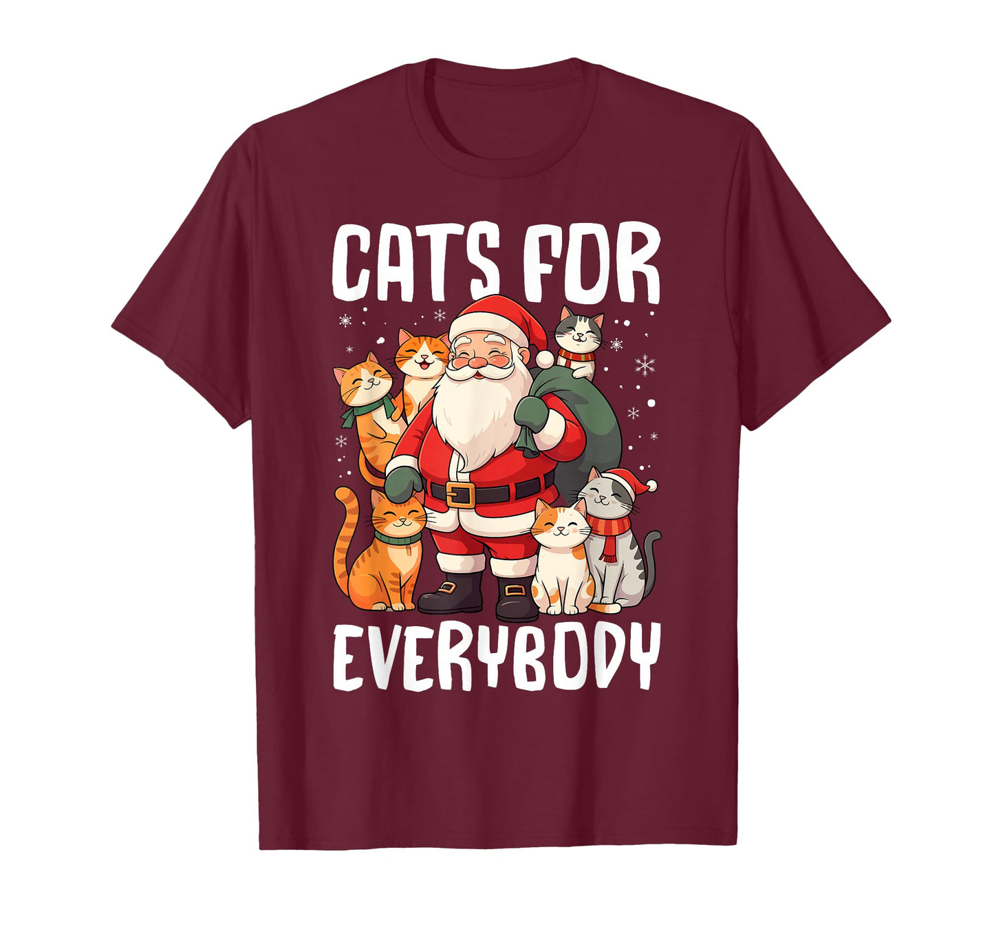 Cats For Everybody Christmas Santa with Cats T-Shirt