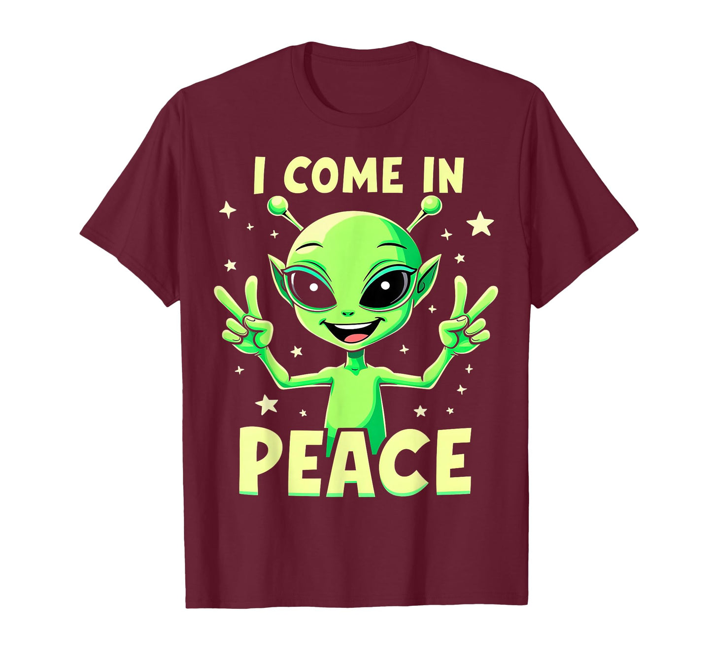 Cute Alien I Come in Peace Fun Sci-Fi T-Shirt